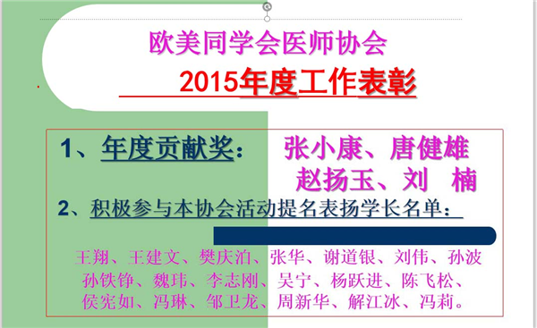 海归医协一届二次理事会与总结表彰座谈会